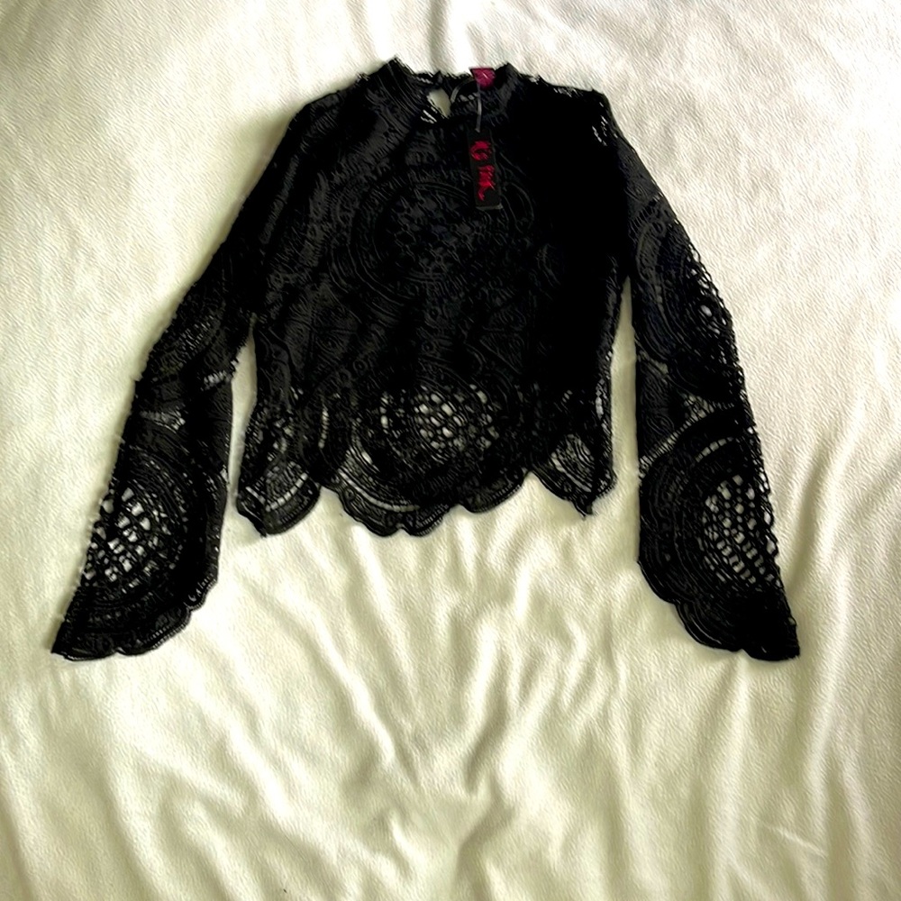 It’s Pink black lace top